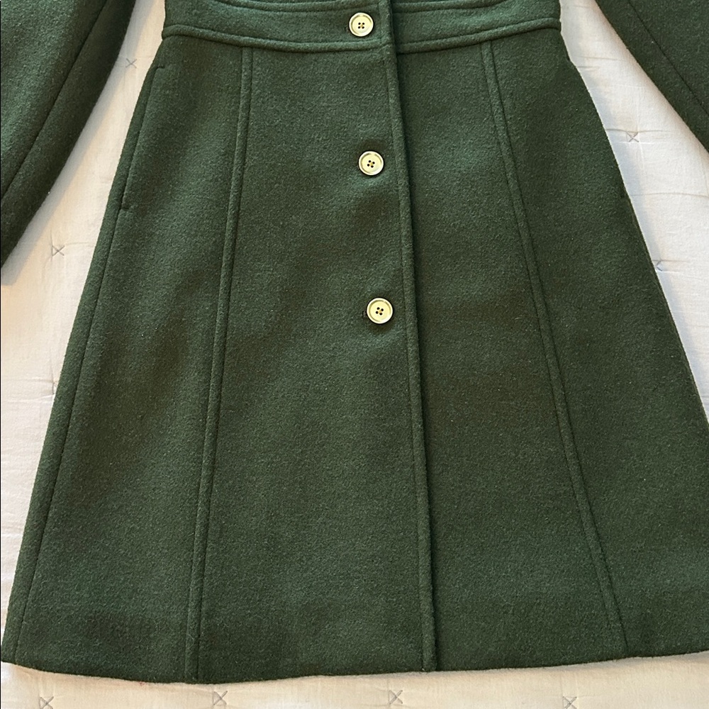 J. Crew Forest Green Women's Dress Coat - Picture 4 of 12